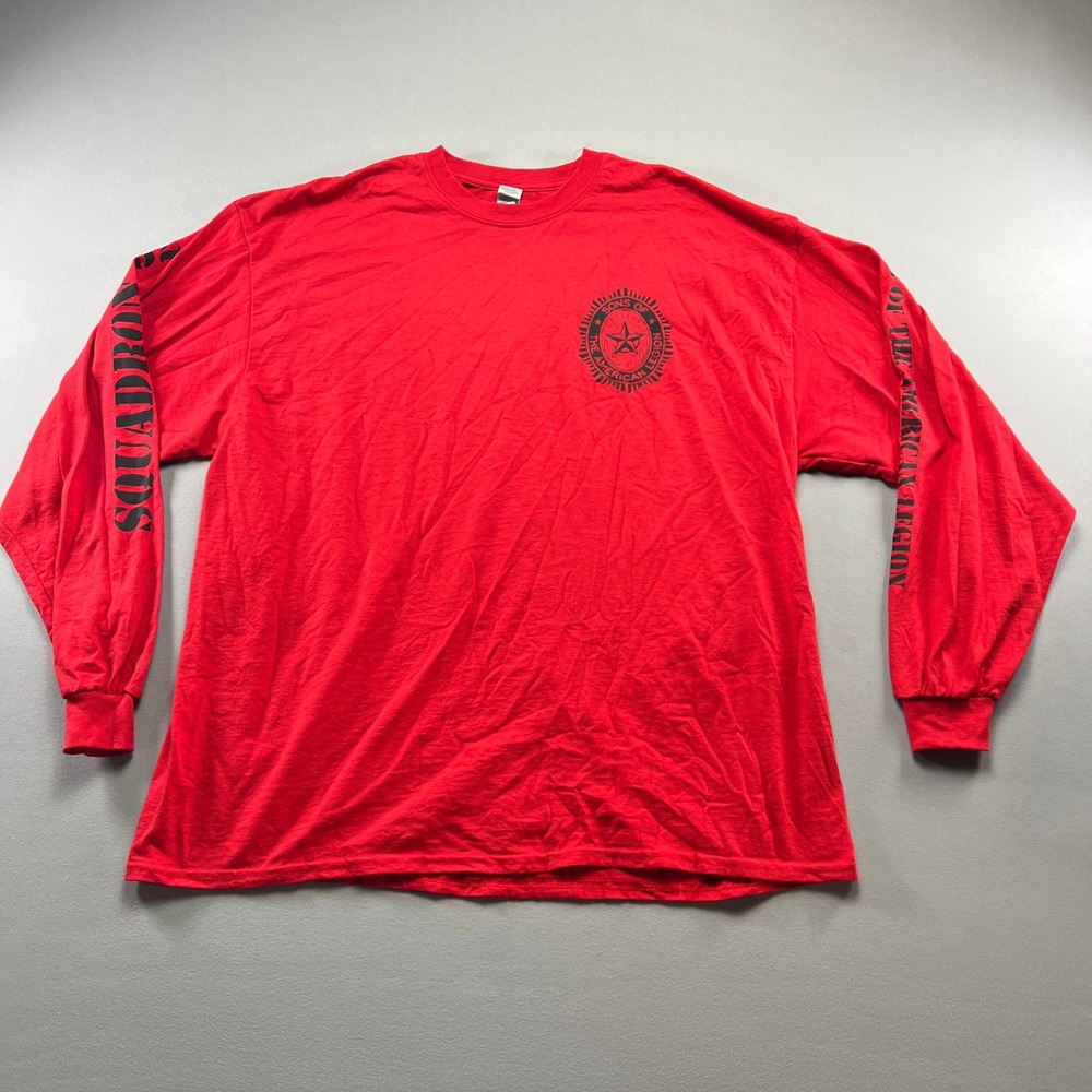 Gildan DryBlend T Shirt Mens 2XL Red Sons of the American Legion Military Logo